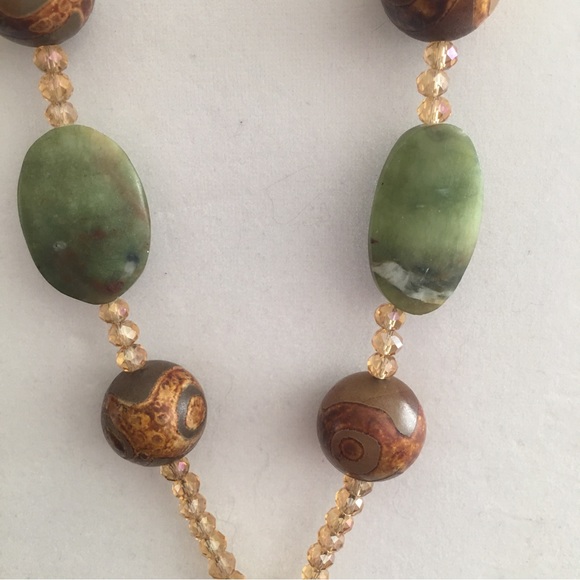 Stone & Glass Beaded Necklace - Picture 6 of 16